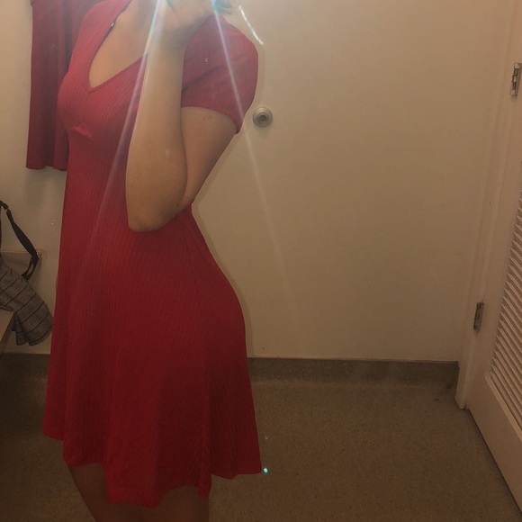 Mid Length Red Dress - Picture 2 of 2